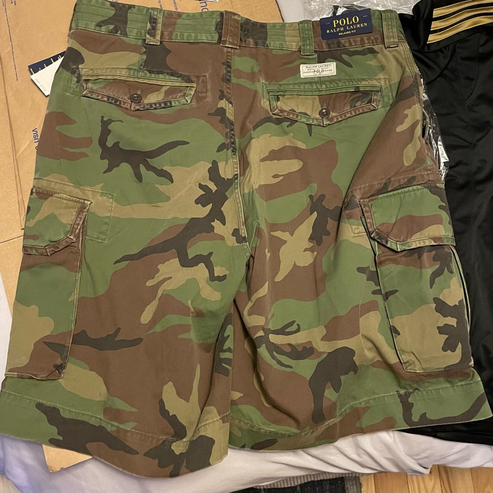 NWT Polo Ralph Lauren Men’s 10.5-Inch Gellar Relaxed Fit Cargo Short. “Camo”, 38 - Picture 6 of 12